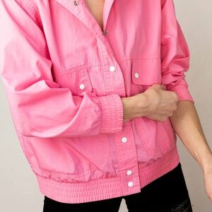 Barbie Pink Snap Button Windbreaker